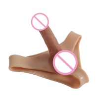 Dildo realista hueco de silicona con correa, pantalones de agrandamiento de pene grande, ecológico, suave, impermeable, potenciador de estimulación sexual