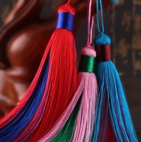 Sjzmm 16cm pur fait à la main exquis chinois soie rayonne gland avec multicolore 100% rayonne fil glands pour la fabrication de bijoux