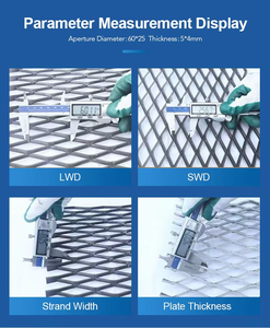 Tôle en aluminium expansé <span class=keywords><strong>1060</strong></span> 3003, maille métallique perforée légère pour décoration murale extérieure, balustrade - Product Image 5