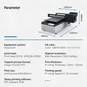 זול במפעל מחיר A1 6090 UV מדפסת מקרה טלפון דיגיטלי לבקבוק עבור 2 ראשי הדפסה