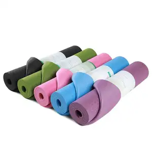 Kustom Gym Organik Latihan Kebugaran Terbaik Lipat Senam Logo 6Mm Pilates Ramah Lingkungan Tpe Yoga Mat Beinan