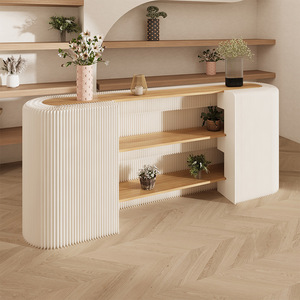 <span class=keywords><strong>New</strong></span> xách tay gấp bàn tiếp tân trắng tròn ARC giấy di động văn phòng triển lãm bàn cho tiếp tân & triển lãm - Product Image 3