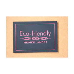 Patchs en cuir collé enduits recyclés en fibres naturelles de luxe étiquettes de vêtements étiquettes d'étiquetage de logo - Product Image 1