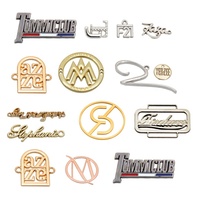 Étiquettes Métalliques Personnalisées de Haute Qualité, Écologiques, avec Nom de Marque Gravé, Broderie Tissée, Plaqué, pour Vêtements