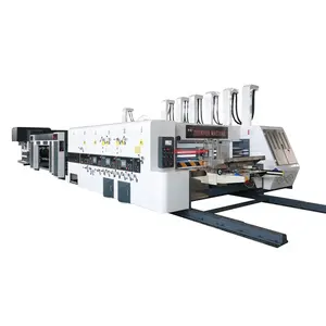 ZHENHUA-SYKM-F Top Cardboard Printing Slotting Die-Cutting dengan Kotak Karton Pembuat Flex Printer Slotter Mesin Die-Cutter