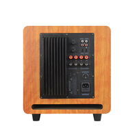 Amplificateur EU USA en bois de grande puissance 8 pouces 8 "alimenté 150W RMS Home Cinéma Cinéma Théâtre Super Bass Activo Subwoofer Haut-parleur