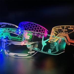 <span class=keywords><strong>Gafas</strong></span> LED con Pilas, Luces Intermitentes/Fijas, Colores Intermitentes en la Oscuridad, para Fiestas de Halloween, <span class=keywords><strong>Gafas</strong></span> Futuristas Ecológicas - Product Image 4
