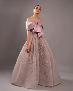 Mily Bridal ASAXD051 Elegante Abito <span class=keywords><strong>da</strong></span> Sera Linea A con Spalle Scoperte e Paillettes, Vestito Lungo Modesto per Ospiti di <span class=keywords><strong>Matrimonio</strong></span> e Feste per Donne - Product Image 1