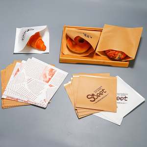 Emballages personnalisés pour sandwichs au beignet souple, sacs en papier kraft à double ouverture, résistants à la graisse, pour les collations, les beignets, les croissants - Product Image 3