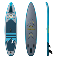 Planche à pagaie gonflable Premium 11 pieds x 33 pouces, bleu graphite, SUP DWF robuste pour l'exploration urbaine et le glisse longue distance