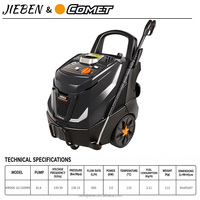 Nettoyeur diesel professionnel 220V avec manomètre réglable, nettoyeur haute pression à eau chaude