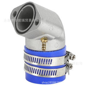 Gy6 150Cc Aluminum Intake Manifold With Red <b>Hose</b> And <b>Clamp</b> For Scooter Repair - Product Image 2