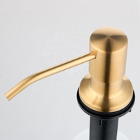 Distributeur de savon liquide en métal double chrome fabriqué en Chine pour évier de cuisine, maison, bureau ou hôtel