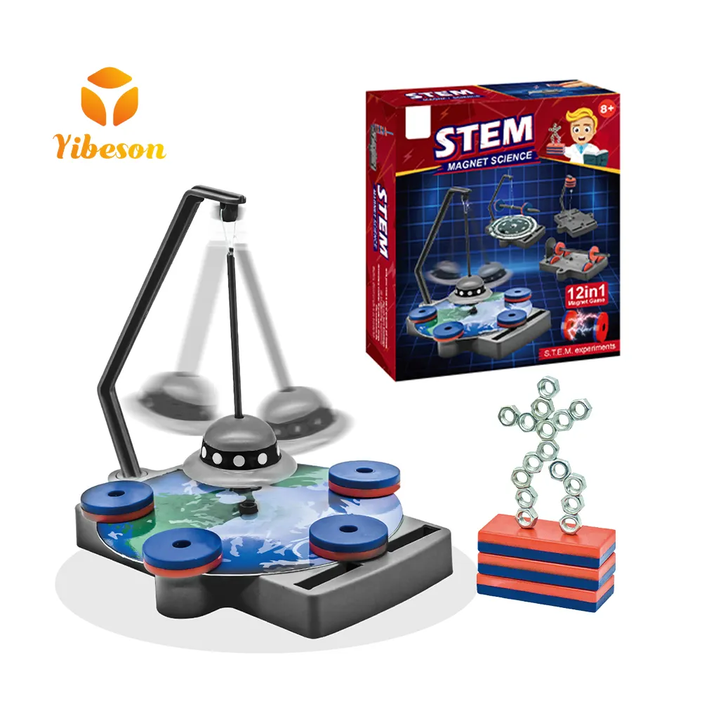 Mainan Stem Kit Mainan Levitasi Magnetik 12 In 1 Permainan Percobaan Lab Sains Fisik Magnet Perakitan DIY Siswa