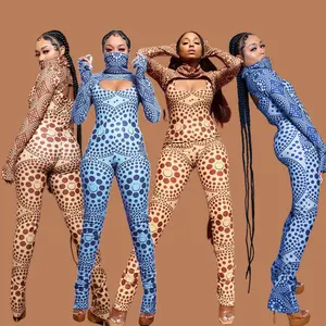 Groothandel kopen catsuit-HOBISH Sexy Turtle Neck Cove Up Pant Romper Sports Jumpsuit Bodysuit Two Piece Catsuit Female