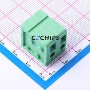 JL105V-75002G01 Screw Terminal Block Through hole Component (THT),P=7.5mm Connector 1x2P 7.5mm Green Through Hole - Product Image 1