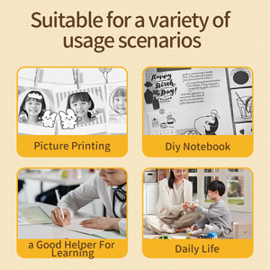 Imprimante photo thermique miniature portable de poche, compatible <span class=keywords><strong>Airprint</strong></span>, haute vitesse 200 dpi, cadeau pour enfants avec interface USB - Product Image 6