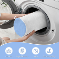Fibre pelucheuse non pelucheuse réutilisable à l'intérieur d'un grand sac à chaussures à linge Sac de nettoyage pour baskets Sac pour machine à laver les chaussures Sac avec arbres à chaussures