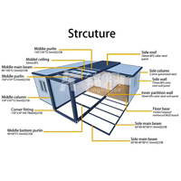 Maison préfabriquée compacte pliable et extensible de 20 pieds et 40 pieds, type conteneur, avec salle de bain et cuisine, de Guangzhou