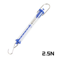Dynamomètre à ressort cylindrique, balance à ressort tubulaire 2.5N 5N 10N 20N 30N 50N, jauge de force en Newtons pour laboratoire de physique