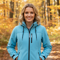 Veste à capuche Softshell pour femme, imperméable, coupe-vent, respirante, écologique, pour le sport de plein air, la randonnée et le trekking