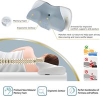Oreiller cervical ergonomique rafraîchissant en mousse à mémoire de forme orthopédique pour soulager la douleur, idéal pour dormeurs sur le côté, le dos ou le ventre, personnalisable et robuste
