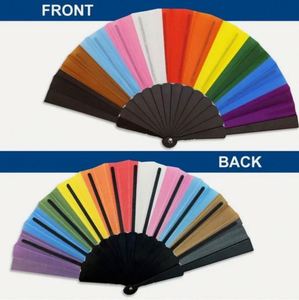 23 cm Eco-Friendly Foldable Hand Fan Custom Greek <b>Letters</b> Digital Print on Bamboo Material for Promotional Item - Product Image 3