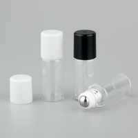 SUMEEAR Conteneur de parfum à bille de 3ml en verre transparent mini bouteille d'huile essentielle vide rechargeable en forme de PP pour testeur d'échantillon