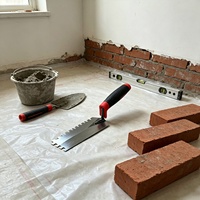 Truelle à rainures de 6 x 2 pouces, truelle à carrelage |   Spatule à encoches carrées de 1/4 pouce, poignée souple, pour appliquer et étaler le coulis et l'adhésif