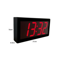 Reloj IP PoE Rojo de 4 Pulgadas y 4 Dígitos, Servidor de Tiempo GPS Sincronizado, Cambio Automático de Horario de Verano