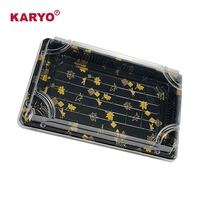 KARYO 1109 Boîte à bento en plastique transparente avec couvercle imprimé personnalisé pour sushi Récipient d'emballage en plastique