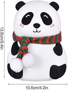 Lampe Panda en silicone LED mignonne de dessin animé 2023, capteur tactile USB, lumière colorée, veilleuse de chevet, batterie au lithium pour enfants, 4-10 heures - Product Image 6