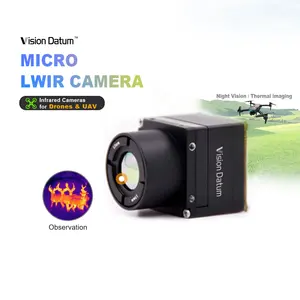 Haute sensibilité 640x512 50fps détecteur VOx non refroidi mini caméra infrarouge thermique LWIR pour la sécurité incendie