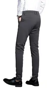 Men's Stretch Dress Pants Men's Pants Trousers Slim Fit Formal Cotton Trousers For Men Custom Casual High Waist Pencil Pants