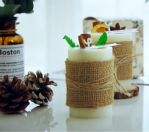 Candélabre d'arômes bleu fait main en cire de soja parfumée pour l'aromathérapie et la décoration intérieure – Cadeau artisanal parfumé à base de plantes pour fêtes - Product Image 5