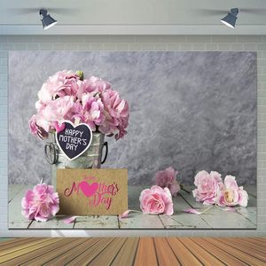 Telones de Fondo para el Día de la Madre, Flores, Tulipanes, Fondo Rosa para Fotografía, Día de la Madre <span class=keywords><strong>Feliz</strong></span>, Fondo Festivo, Pancarta de <span class=keywords><strong>Cumpleaños</strong></span> para Niña o Mujer - Product Image 3