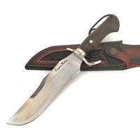 Couteau de survie en plein air, couteau de pêche, outil de chasse droit avec manche en bois