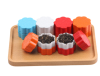 À la mode pratique en forme de fleur Mini boîtes en métal universel scellé fer peut stockage pour thé et bonbons petit et portable