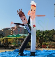Danseur aérien gonflable personnalisé pour la publicité, marié et mariée, danseur aérien géant pour la décoration de mariage