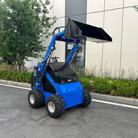 Mini-chargeuse compacte sur roues diesel hydraulique certifiée CE avec attache pour palettes, petite chargeuse sur roues