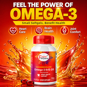 Complément alimentaire d'huile de krill oméga 3 de haute qualité, 130 gélules molles avec huile de poisson pour adultes, soutient la santé - Product Image 6