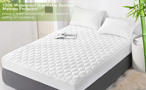 Protecteur de <span class=keywords><strong>matelas</strong></span> matelassé <span class=keywords><strong>imperméable</strong></span> en bambou, écologique, respirant, silencieux, anti-poussière, lavable en machine - Product Image 3