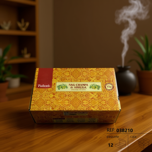 Tulasi Nag Champa & Arruda Incense Sticks 15g Dual Display Box 12 Packs - Product Image 3