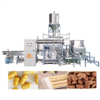Machine à snacks soufflés à double vis de haute qualité 140KG/H-260KG/H, extrudeuse de snacks soufflés au maïs, machine d'extrusion de snacks alimentaires