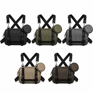 Men Crossbody <b>Backpack</b> Casual Messenger Bag PU Leather Shoulder Bag Multi Pocket Daily Travel Bag with Adjustable Strap OEM ODM - Product Image 6