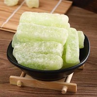 Bonbons de melon d'hiver, goût sucré traditionnel, tranches séchées, collations nostalgiques authentiques, garniture de gâteau de lune, ingrédients de pâtisserie, eau
