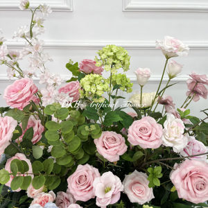 Offre Spéciale classique fleur artificielle décoration mariage Table décoration haute qualité soie mariage fleurs vert allée <span class=keywords><strong>prairie</strong></span> - Product Image 3