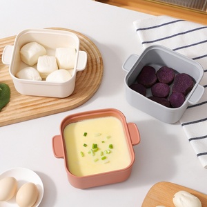Support Oem Microwavable Food Storage Containers Square <b>Steamer</b> for Microwave Oven Compartment for Office Worker Food Heating - Product Image 4