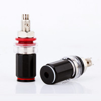 Borne de fiche banane Audio stéréo de haute qualité borne de liaison plaquée rhodium pour connecteurs Audio d'amplificateur de puissance