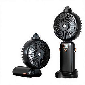 Ventilador de Mano Portátil con Rociador de Agua, Batería de 2500mAh, Plegable, Pantalla LCD, 5 Velocidades, Control por Aplicación, Recargable por USB, Inalámbrico - Product Image 3